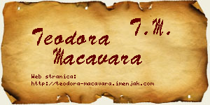 Teodora Macavara vizit kartica